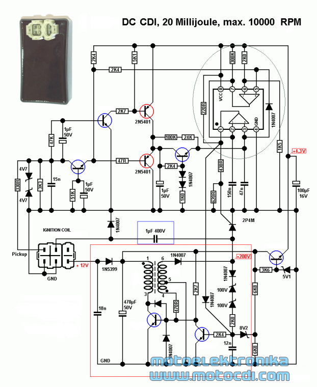 dc cdi modul podlączenie